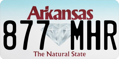 AR license plate 877MHR