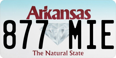 AR license plate 877MIE