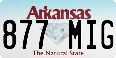 AR license plate 877MIG