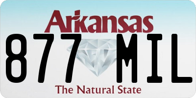 AR license plate 877MIL