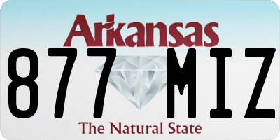 AR license plate 877MIZ