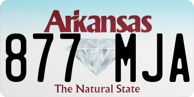 AR license plate 877MJA