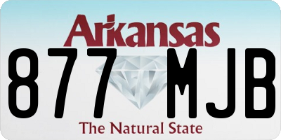 AR license plate 877MJB