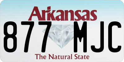AR license plate 877MJC
