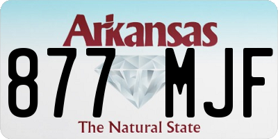 AR license plate 877MJF
