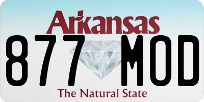 AR license plate 877MOD