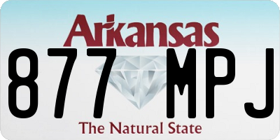 AR license plate 877MPJ