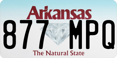 AR license plate 877MPQ