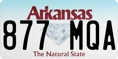 AR license plate 877MQA