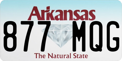 AR license plate 877MQG