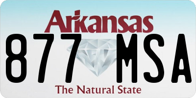 AR license plate 877MSA