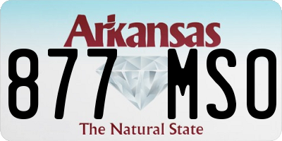 AR license plate 877MSO