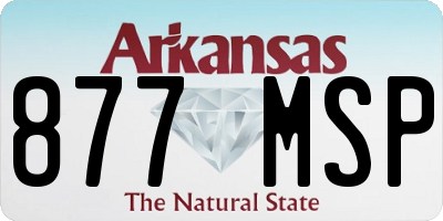 AR license plate 877MSP