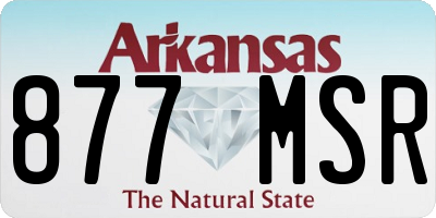 AR license plate 877MSR