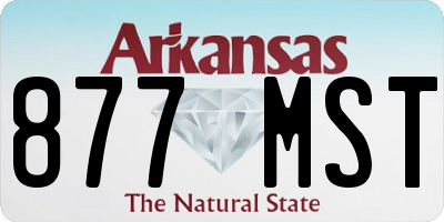 AR license plate 877MST