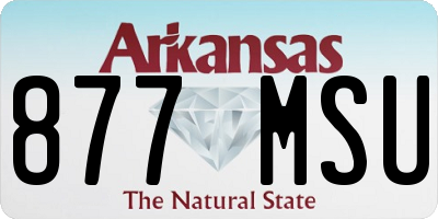 AR license plate 877MSU