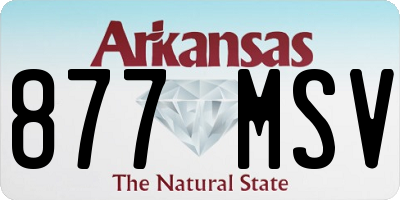 AR license plate 877MSV