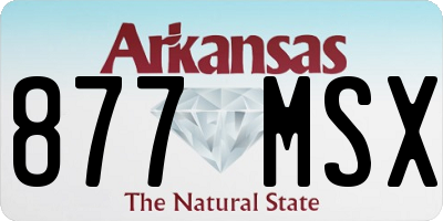 AR license plate 877MSX