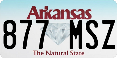 AR license plate 877MSZ