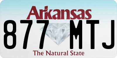 AR license plate 877MTJ