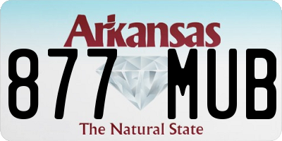 AR license plate 877MUB