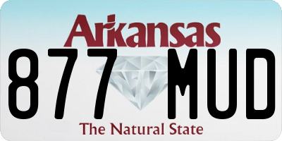 AR license plate 877MUD