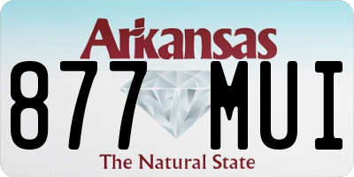 AR license plate 877MUI