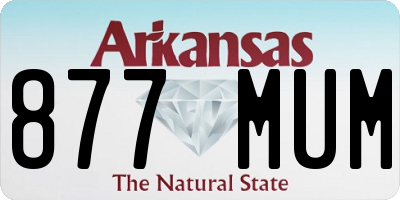 AR license plate 877MUM