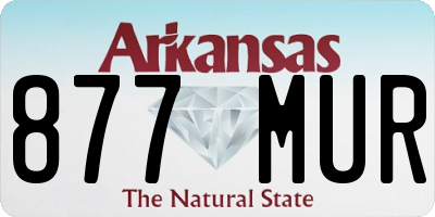 AR license plate 877MUR