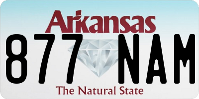 AR license plate 877NAM