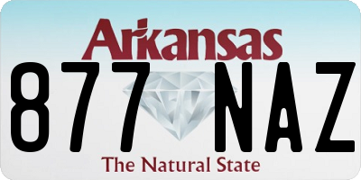 AR license plate 877NAZ