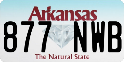 AR license plate 877NWB