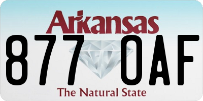 AR license plate 877OAF
