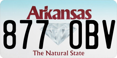 AR license plate 877OBV