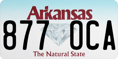 AR license plate 877OCA