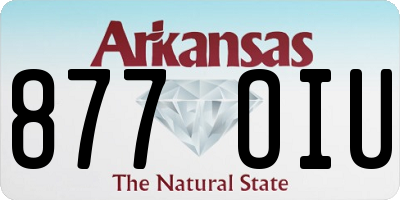 AR license plate 877OIU
