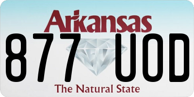 AR license plate 877UOD