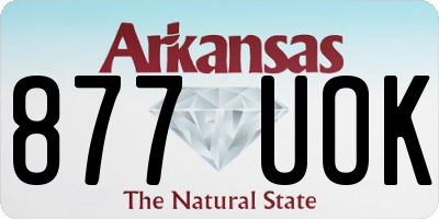 AR license plate 877UOK