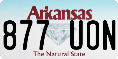 AR license plate 877UON