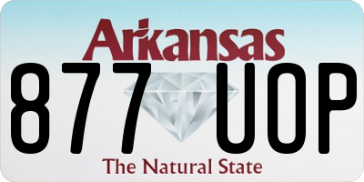 AR license plate 877UOP