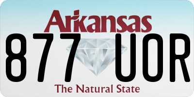 AR license plate 877UOR