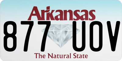 AR license plate 877UOV