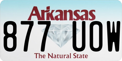 AR license plate 877UOW