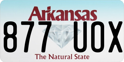 AR license plate 877UOX