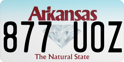 AR license plate 877UOZ