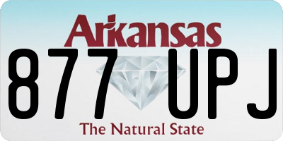 AR license plate 877UPJ