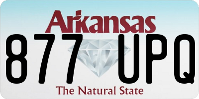 AR license plate 877UPQ