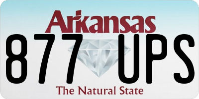 AR license plate 877UPS