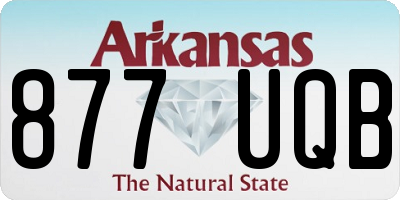 AR license plate 877UQB