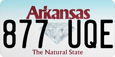 AR license plate 877UQE